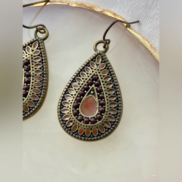 Women’s Vintage Ethnic Bohemian Style water drop earring - Picture 3 of 7
